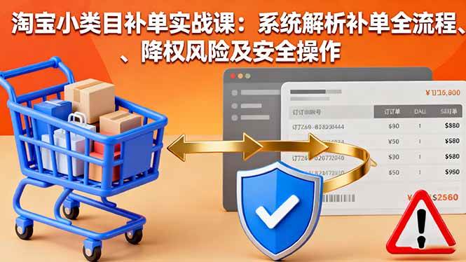 （16239期）淘宝小类目补单实战课：系统解析补单全流程、降权风险及安全操作-创业项目网