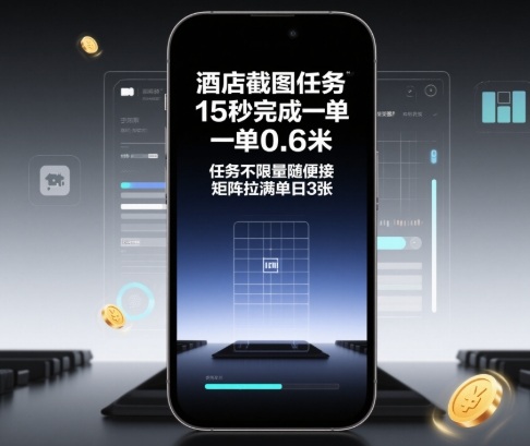 酒店截图任务，15秒完成一单，一单0.6米，任务不限量随便接，矩阵拉满单日3张【揭秘】-创业项目网