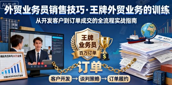 外贸业务员销售技巧，王牌外贸业务的训练-创业项目网