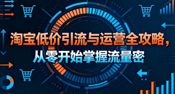 淘宝低价引流与运营全攻略，从零开始掌握流量密码-创业项目网