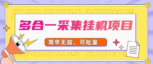 多合一采集项目，无脑操作，简单批量-创业项目网