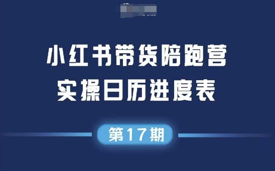 小红书第17期带货陪跑营，不囤货，无不直播，无不投流，通过选品+笔记内容+测品+笔记铺量+矩阵运营打爆款-创业项目网