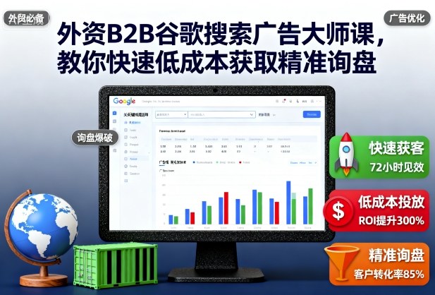 外资B2B谷歌搜索广告大师课，教你快速低成本获取精准询盘-创业项目网