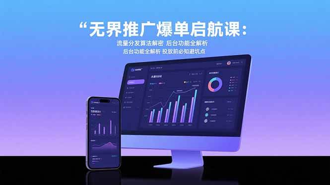 （15567期）无界推广爆单启航课：流量分发算法解密 后台功能全解析 投放前必知避坑点-创业项目网