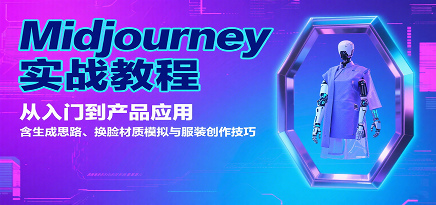 Midjourney实战教程：从入门到产品应用，含生成思路、换脸材质模拟与服装创作技巧-创业项目网