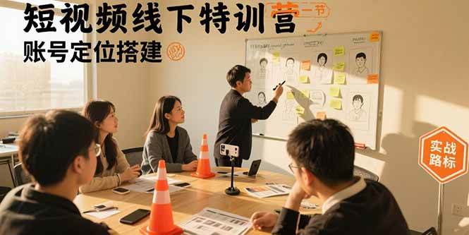 （15707期）短视频线下特训营：账号定位搭建/口播号拍摄剪辑/直播间流量入口/变现实战-创业项目网