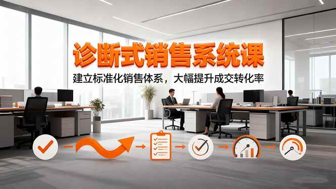 （16435期）诊断式销售系统课，建立标准化销售体系，大幅提升成交转化率-创业项目网