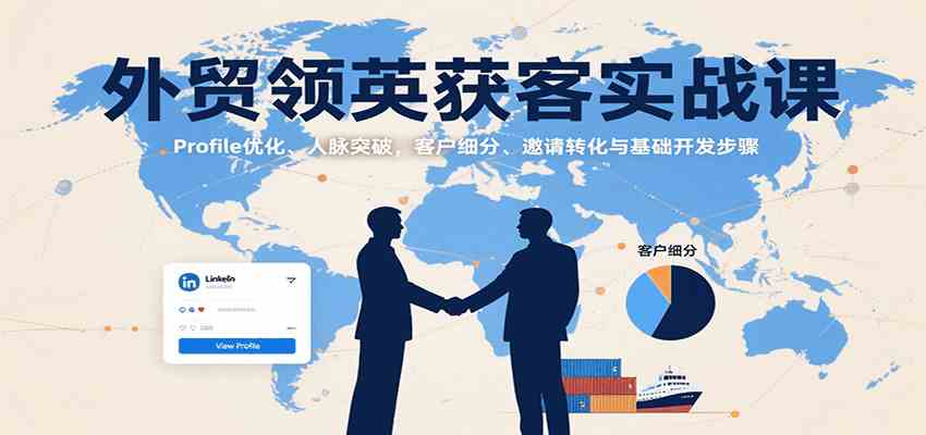 外贸领英获客实战课：Profile优化、人脉突破，客户细分、邀请转化与基础开发步骤-创业项目网
