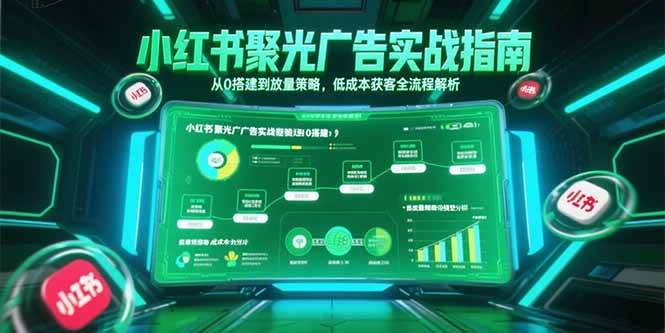（15248期）小红书聚光广告实战指南，从0搭建到放量策略，低成本获客全流程解析-创业项目网