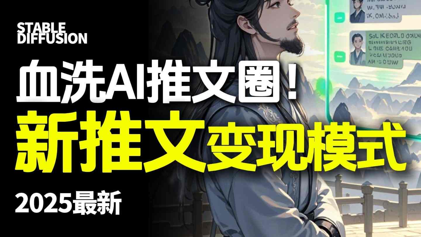 最新AI动态电影漫画小说推文，全流程实操教学，小白也能月入1W+-创业项目网
