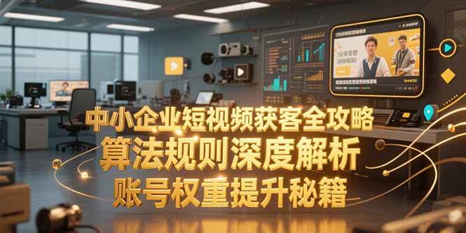 （15326期）中小企业短视频获客全攻略，算法规则深度解析，账号权重提升秘籍-创业项目网