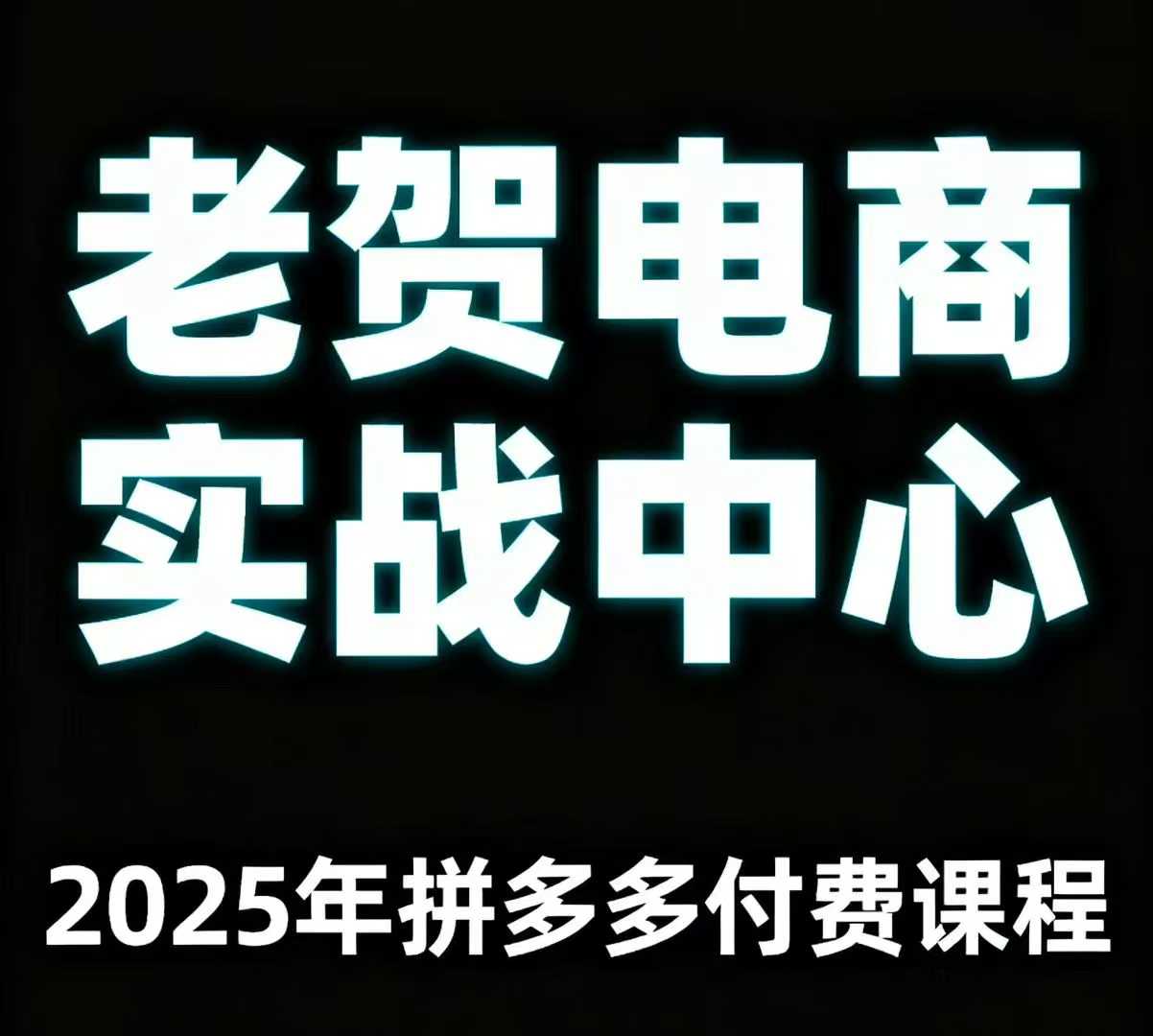 老贺电商2025年拼多多付费课程，用通俗易懂的方法告诉你多多怎么玩-创业项目网