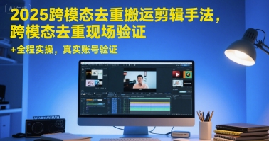 2025跨模态去重搬运剪辑手法，跨模态去重现场验证 +全程实操，真实账号验证-创业项目网