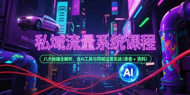 （15284期）私域流量系统课程，八大秘籍全解析，含AI工具与同城运营实战(录音+资料)-创业项目网