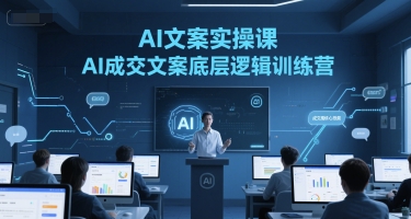 AI文案实操课，AI成交文案底层逻辑训练营-创业项目网