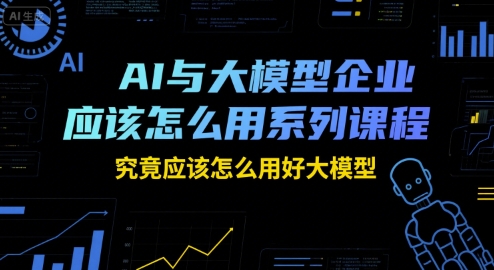AI与大模型企业应该怎么用系列课程，究竟应该怎么用好大模型-创业项目网