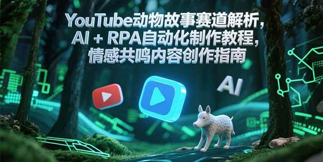 （15174期）YouTube动物故事赛道解析，AI+RPA自动化制作教程，情感共鸣内容创作指南-创业项目网