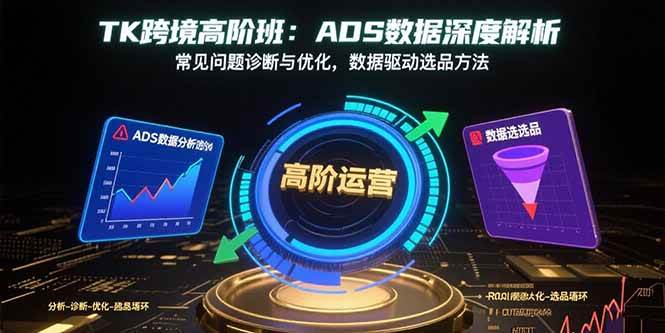 （15809期）TK跨境高阶班：ADS数据深度解析，常见问题诊断与优化，数据驱动选品方法-创业项目网