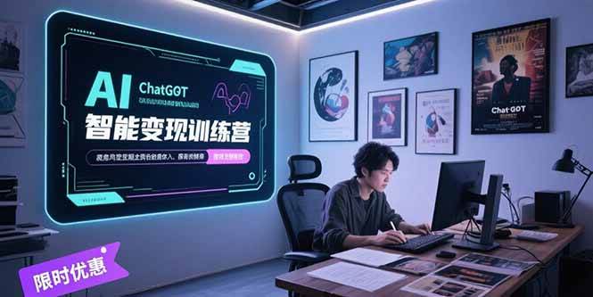 （15389期）AI智能变现训练营，ChatGPT写作变现，电影解说制作，图文带货方法论-创业项目网