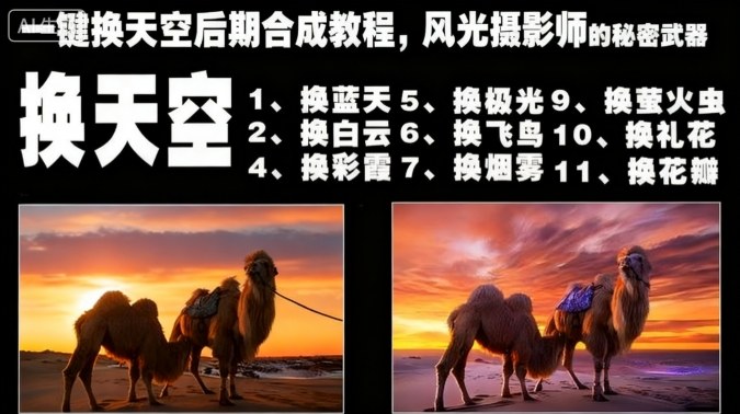 一键换天空后期合成教程，风光摄影师的秘密武器-创业项目网