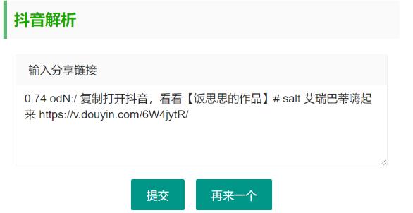 抖音无水印视频解析 html源码-创业项目网