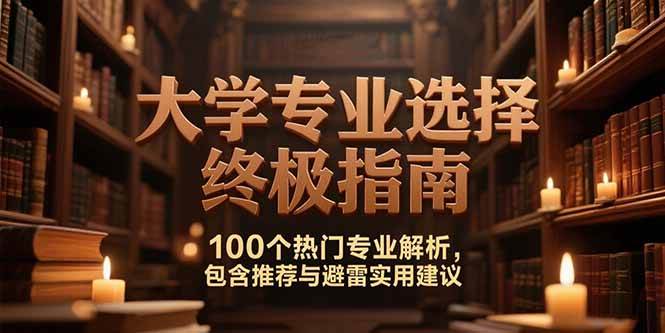 （15261期）付费文：大学专业选择终极指南,100个热门专业解析,包含推荐与避雷实用建议-创业项目网
