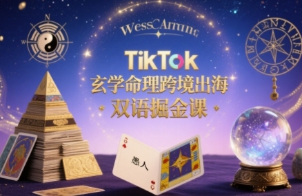 TikTok玄学命理跨境出海双语掘金课，手把手教你用命理知识精准直击海外用户痛点-创业项目网
