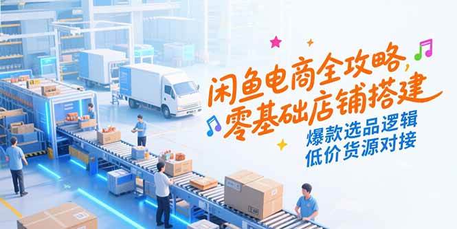（15325期）闲鱼电商全攻略，零基础店铺搭建，爆款选品逻辑，低价货源对接-创业项目网