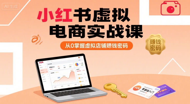 小红书虚拟电商实战课，从0掌握虚拟店铺賺钱密码（更新）-创业项目网