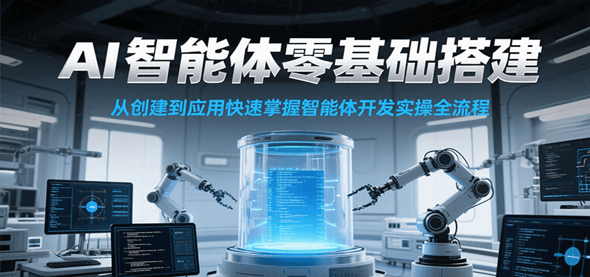 AI智能体零基础搭建实操课，从创建到应用快速掌握智能体开发全流程！-创业项目网
