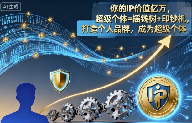 你的IP价值亿万，超级个体=摇钱树+印钞机，打造个人品牌，成为超级个体-创业项目网