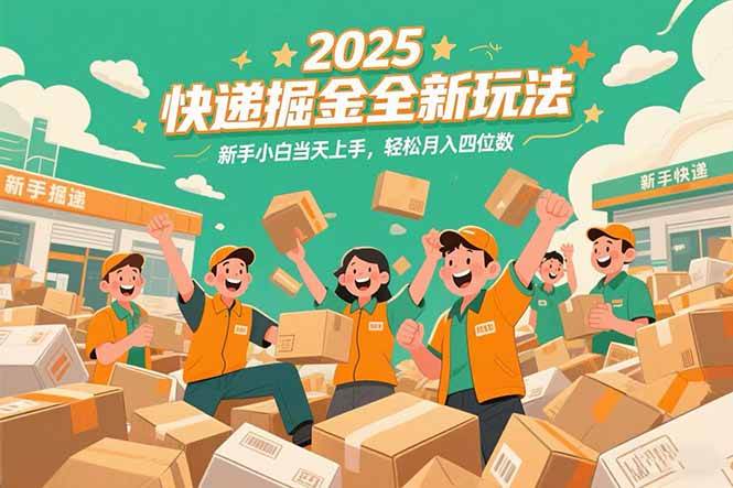 （15244期）2025快递掘金全新玩法，新手小白当天上手，轻松月入四位数！-创业项目网