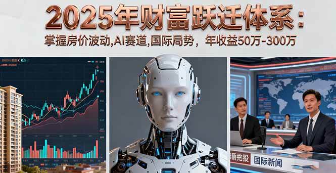 （16217期）2025年财富跃迁体系：掌握房价波动,AI赛道,国际局势，年收益50万-300万-创业项目网