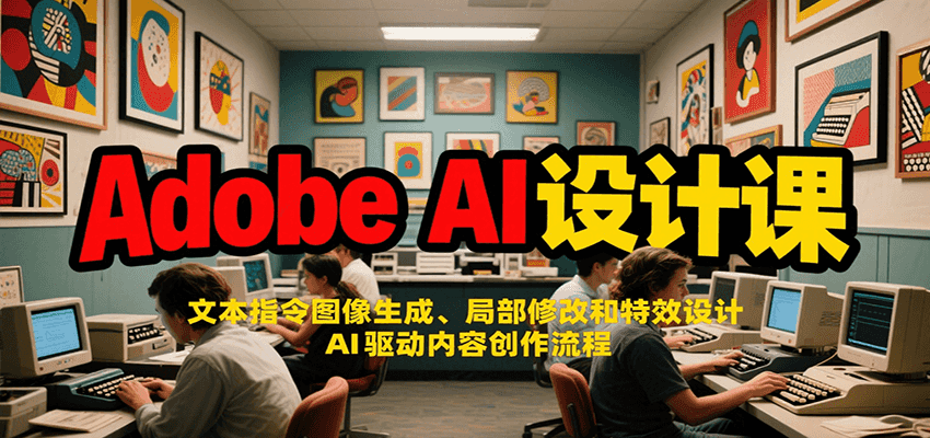 Adobe AI设计课：文本指令图像生成、局部修改和特效设计，AI驱动内容创作流程-创业项目网