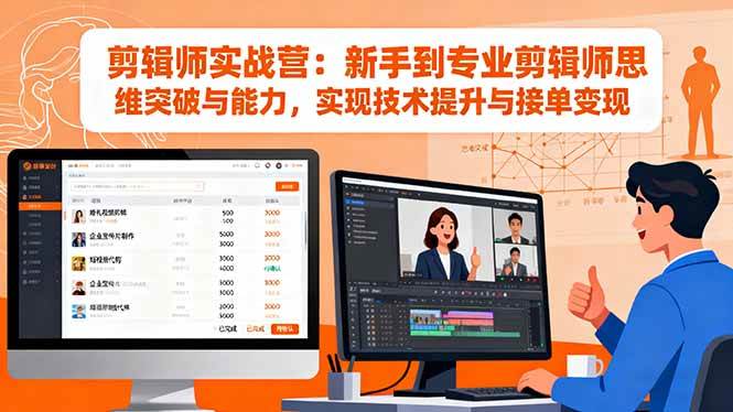 （16347期）剪辑师实战营：新手到专业剪辑师思维突破与能力，实现技术提升与接单变现-创业项目网