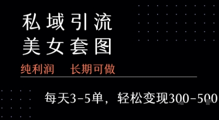 私域卖套图每天3-5单 每单利润99-2张+-创业项目网
