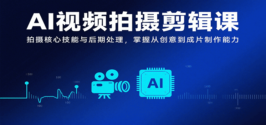 AI视频拍摄剪辑课，拍摄核心技能与后期处理，掌握从创意到成片制作能力-创业项目网