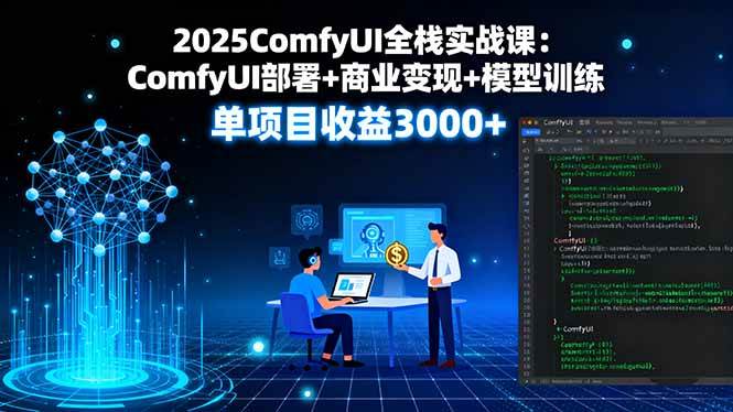 （16013期）2025ComfyUI全栈实战课：ComfyUI部署+商业变现+模型训练，单项目收益3000+-创业项目网