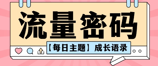 流量密码AI【每日主题】成长语录，抖音视频号可以轻松复制变现思路清晰-创业项目网