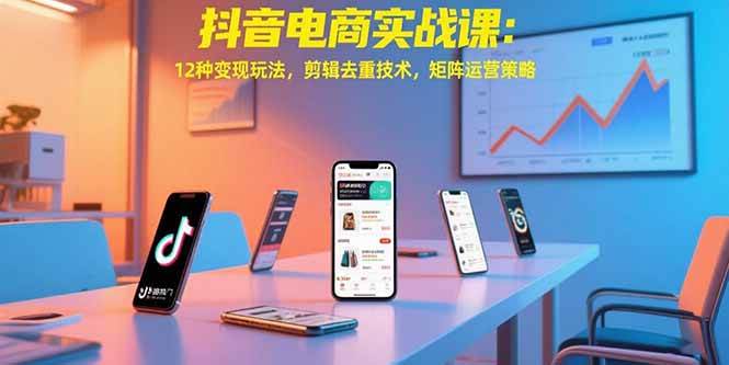 （15478期）抖音电商实战课：12种变现玩法，剪辑去重技术，矩阵运营策略-创业项目网