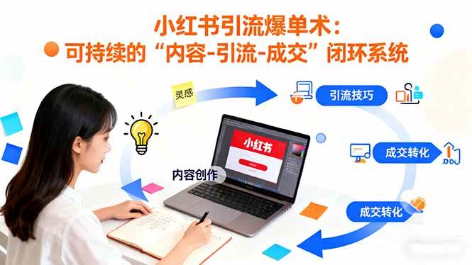 （16362期）小红书引流爆单术：构建一套低成本 可持续的“内容-引流-成交”闭环系统-创业项目网
