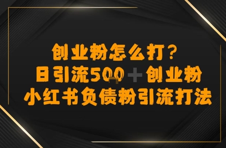 创业粉怎么打？小红书负债粉引流打粉，日引流500+精准创业粉-创业项目网