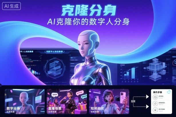 AI数字人认知实操课，克隆你的数字人分身-创业项目网