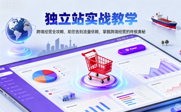 独立站实战教学，跨境经营全攻略，助您告别流量依赖，掌握跨境经营的终极奥-创业项目网