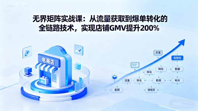 （16104期）无界矩阵实战课：从流量获取到爆单转化的全链路技术，实现店铺GMV提升200%-创业项目网