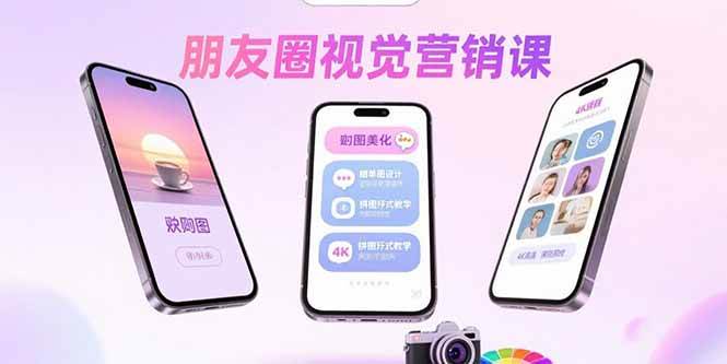（15866期）朋友圈视觉营销课：问候图美化，晒单图设计，拼图玩法教学-创业项目网
