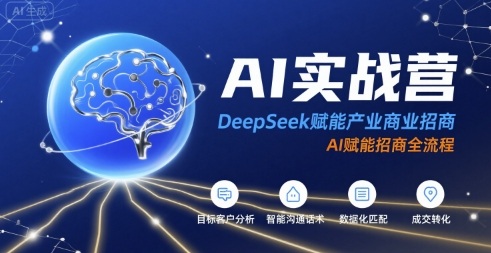AI实战营：DeepSeek赋能产业商业招商，AI赋能招商全流程-创业项目网