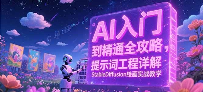 AI入门到精通全攻略，提示词工程详解，StableDiffusion绘画实战教学-创业项目网