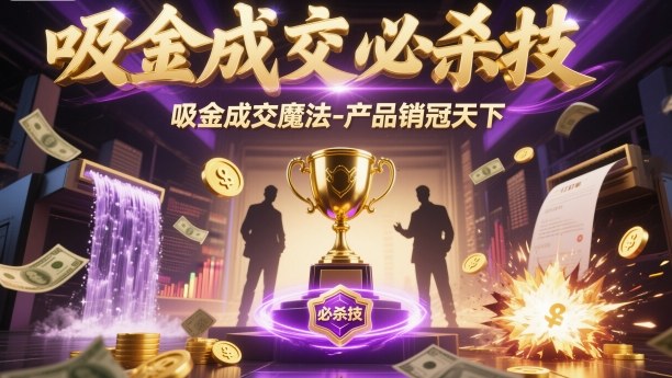 吸金成交必杀技，吸金成交魔法-产品销冠天下-创业项目网