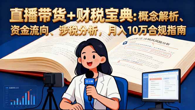 （16444期）直播带货+财税宝典：概念解析、资金流向、涉税分析，月入10万合规指南-创业项目网